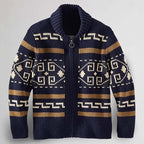 Mercer | Patterned Full-Zip Cardigan