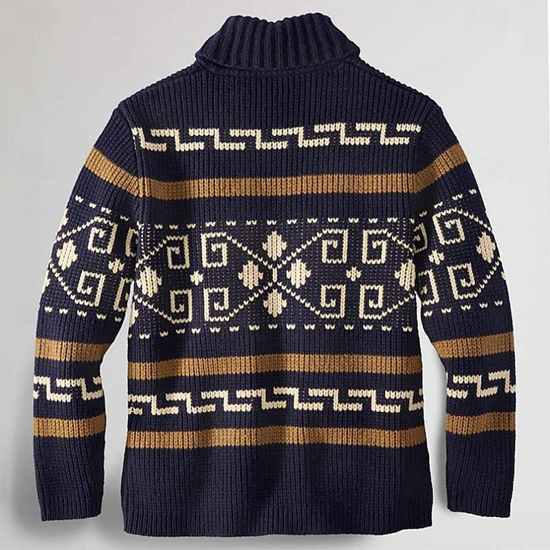 Mercer | Patterned Full-Zip Cardigan