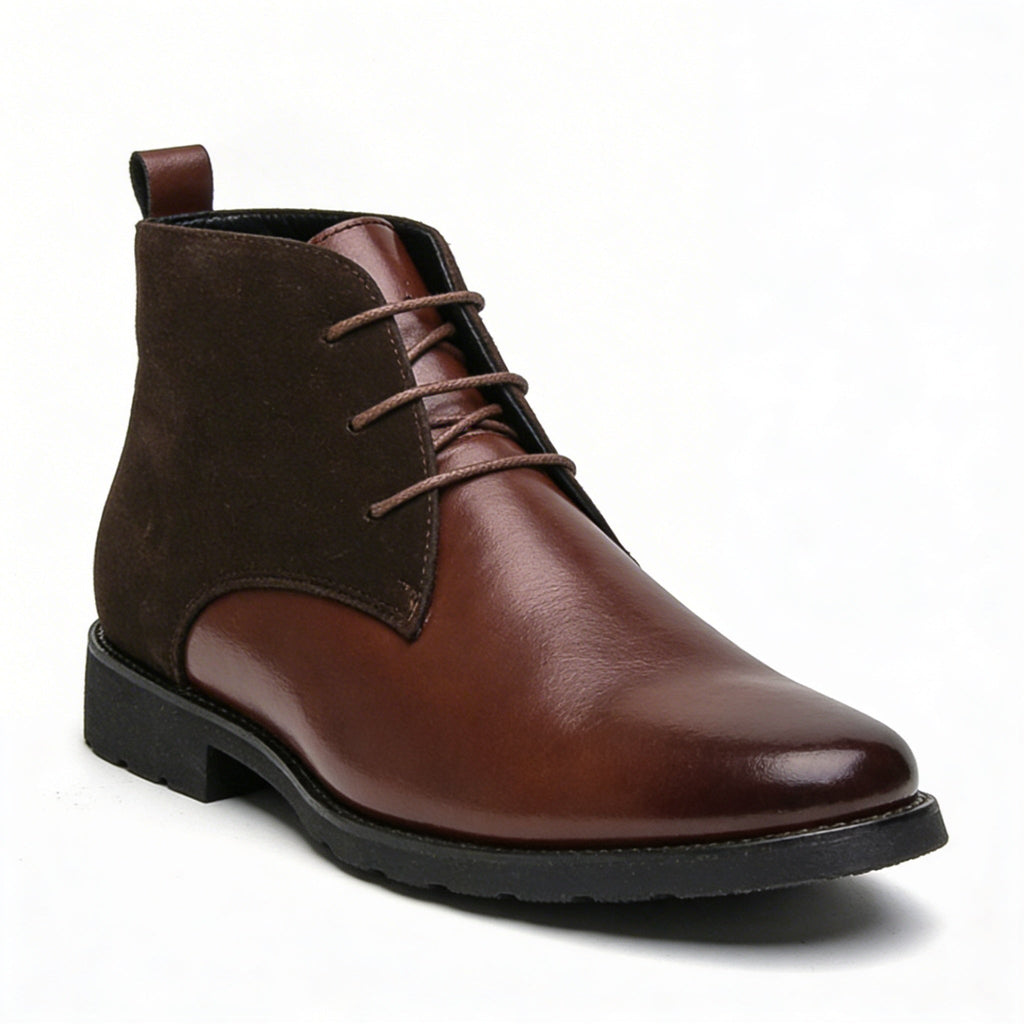 Men's polished leather dress boots — additional view