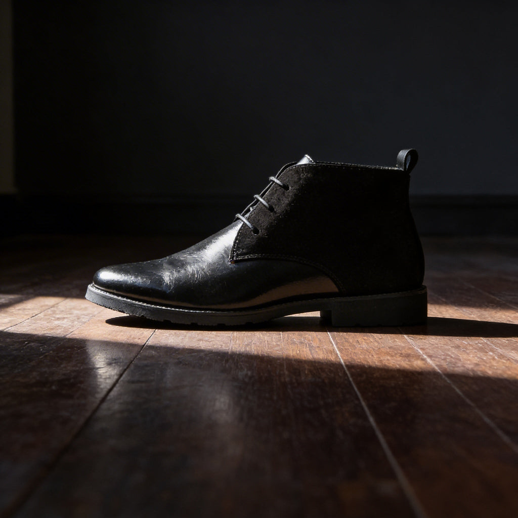 Men's polished leather dress boots — additional view