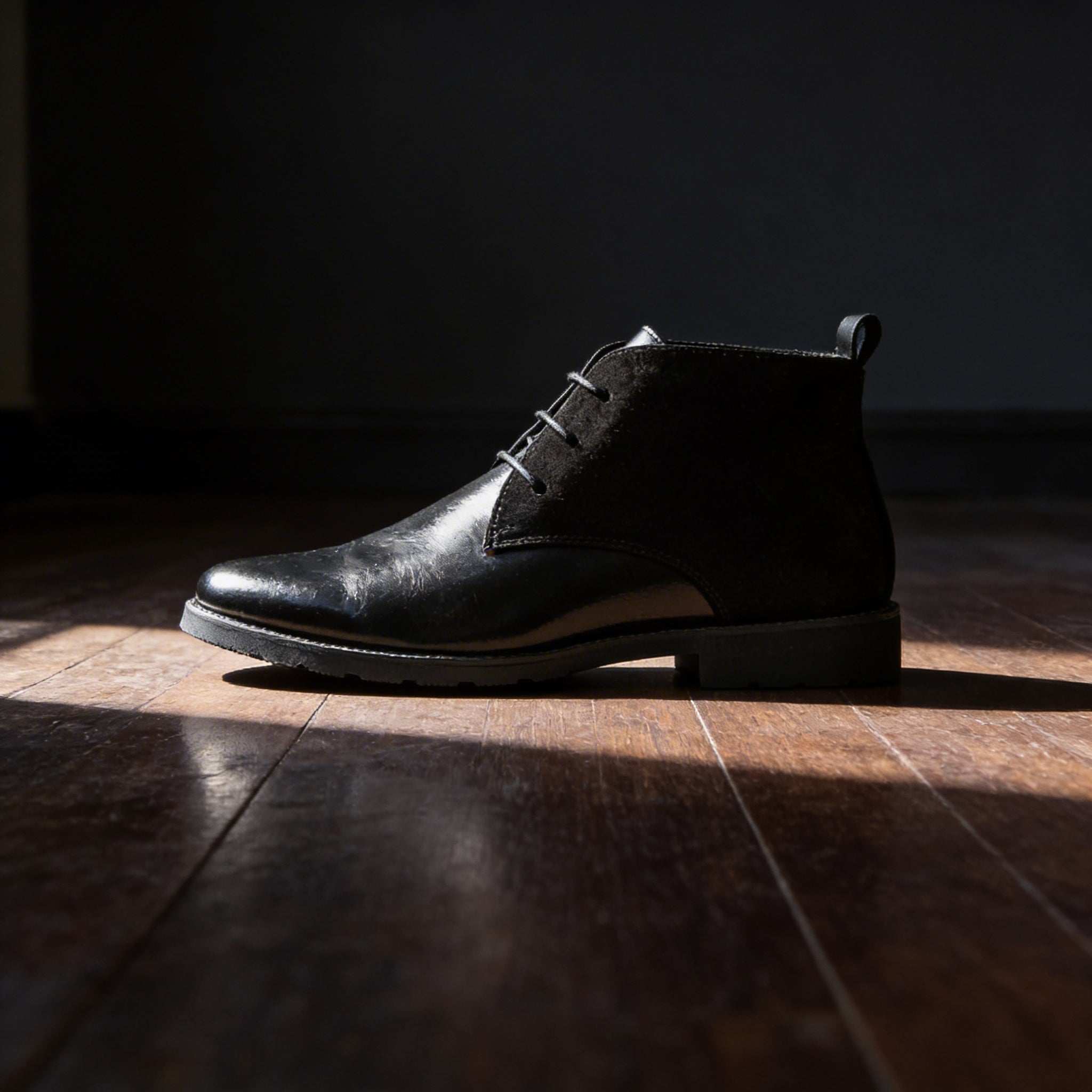 Men's polished leather dress boots — additional view
