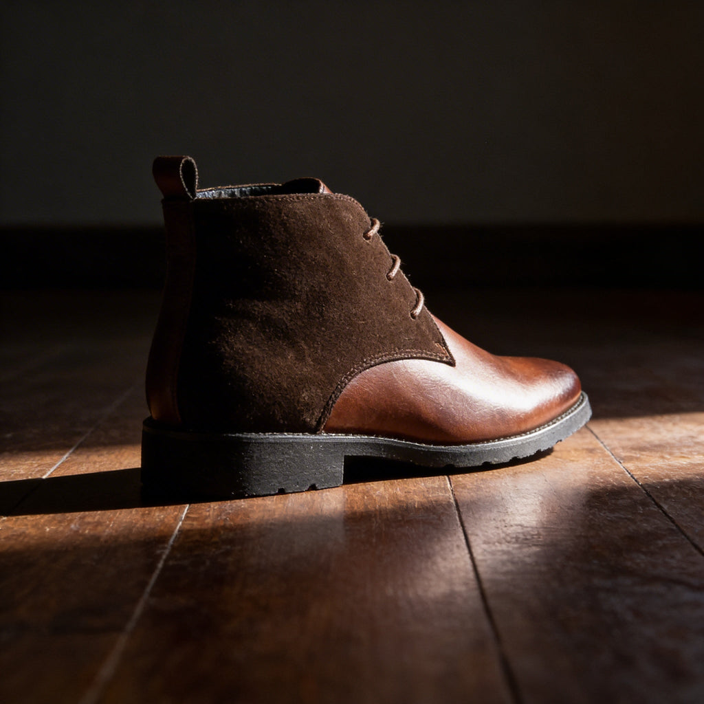 Men's polished leather dress boots — additional view
