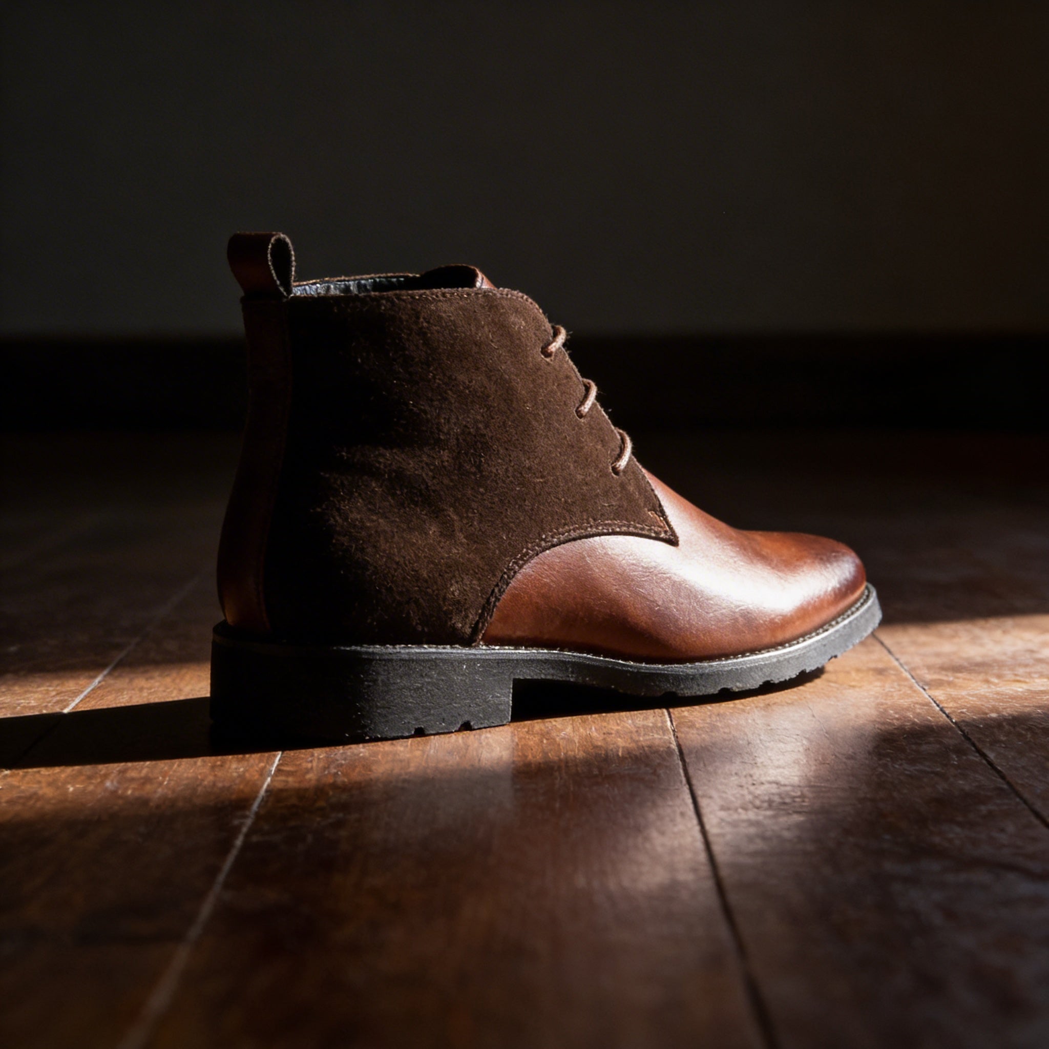Men's polished leather dress boots — additional view