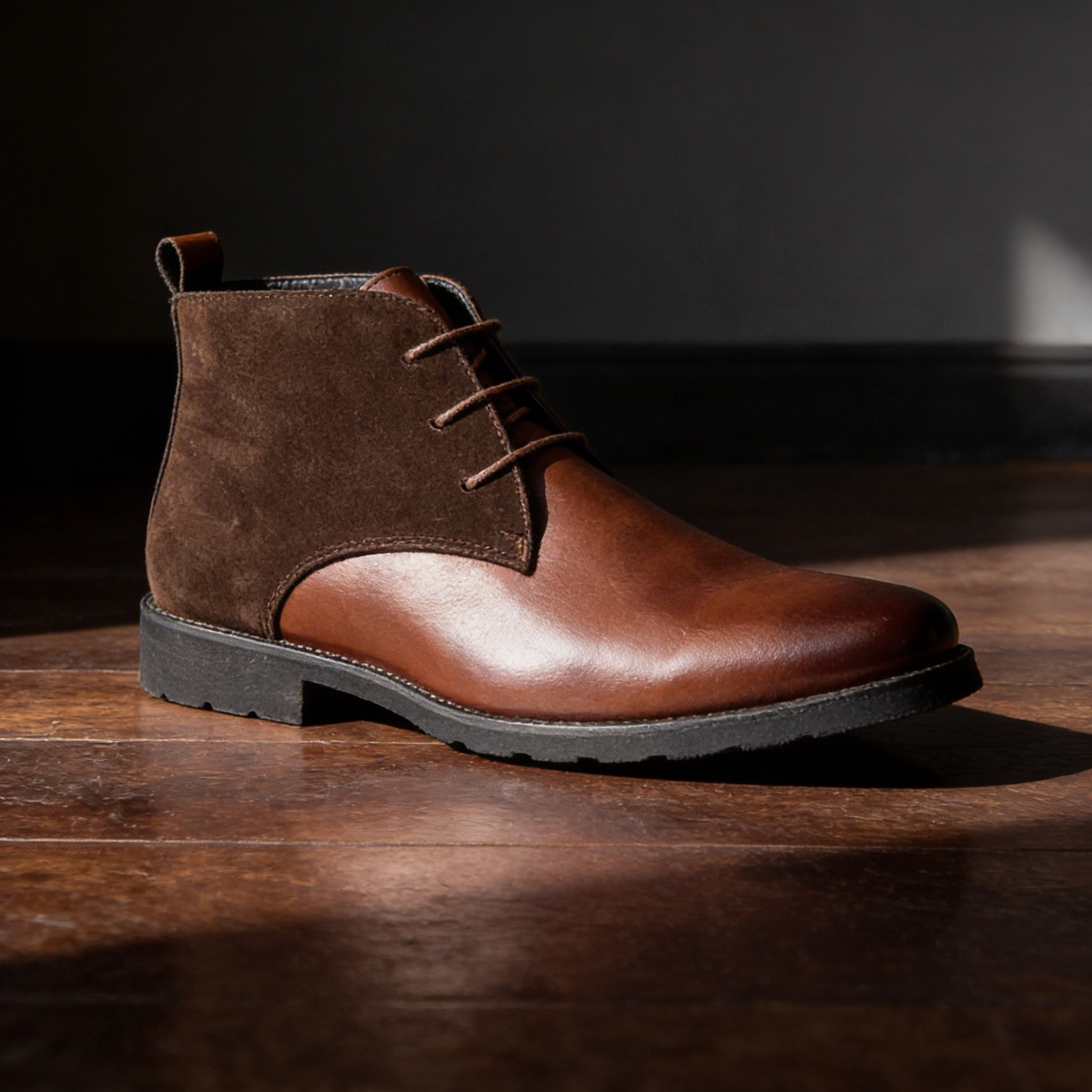 Men's polished leather dress boots — additional view