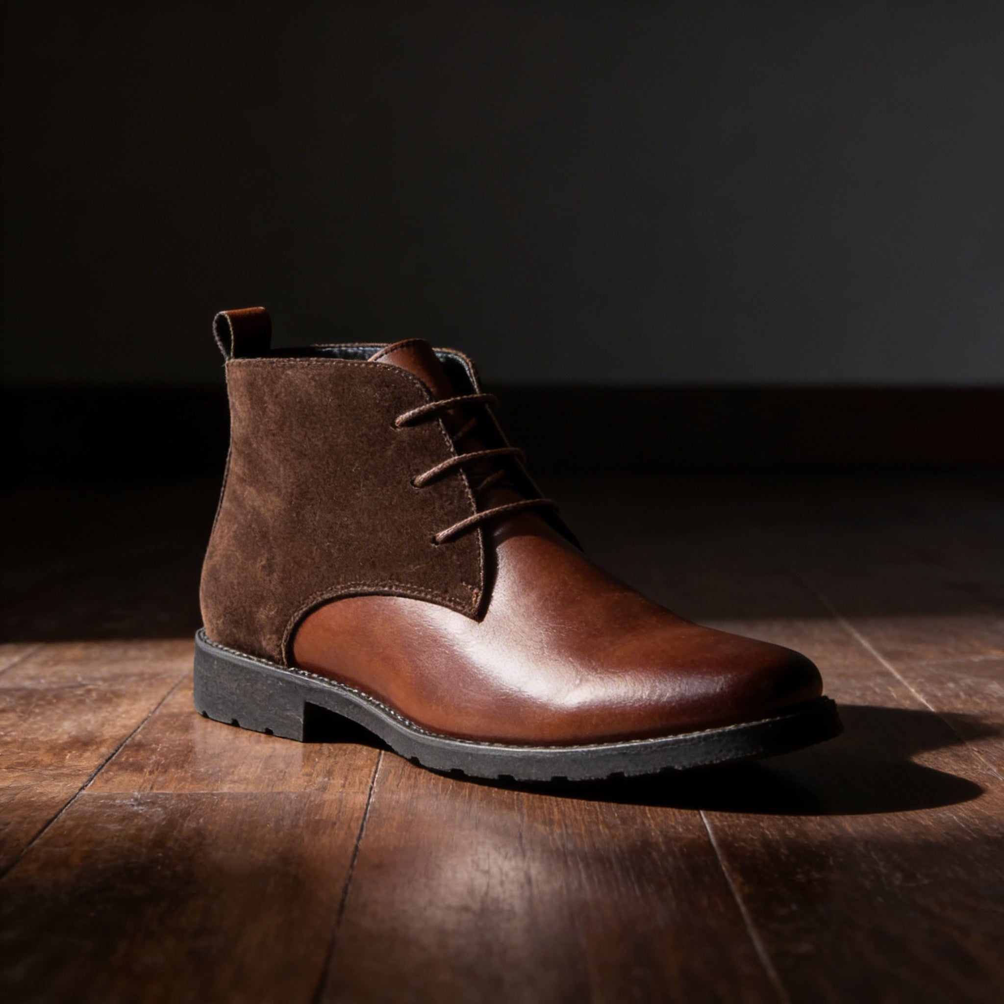 Men's polished leather dress boots — additional view