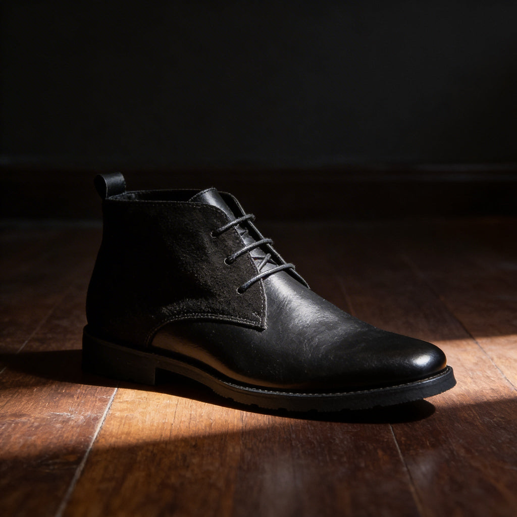 Men's polished leather dress boots — additional view