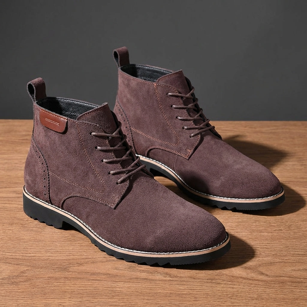 Men's stitched leather ankle boots — additional view