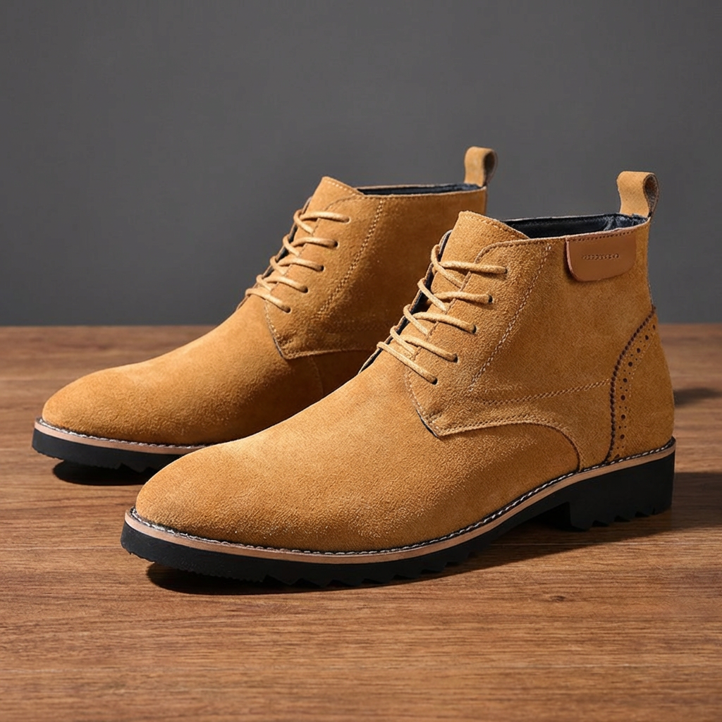 Men's stitched leather ankle boots — additional view