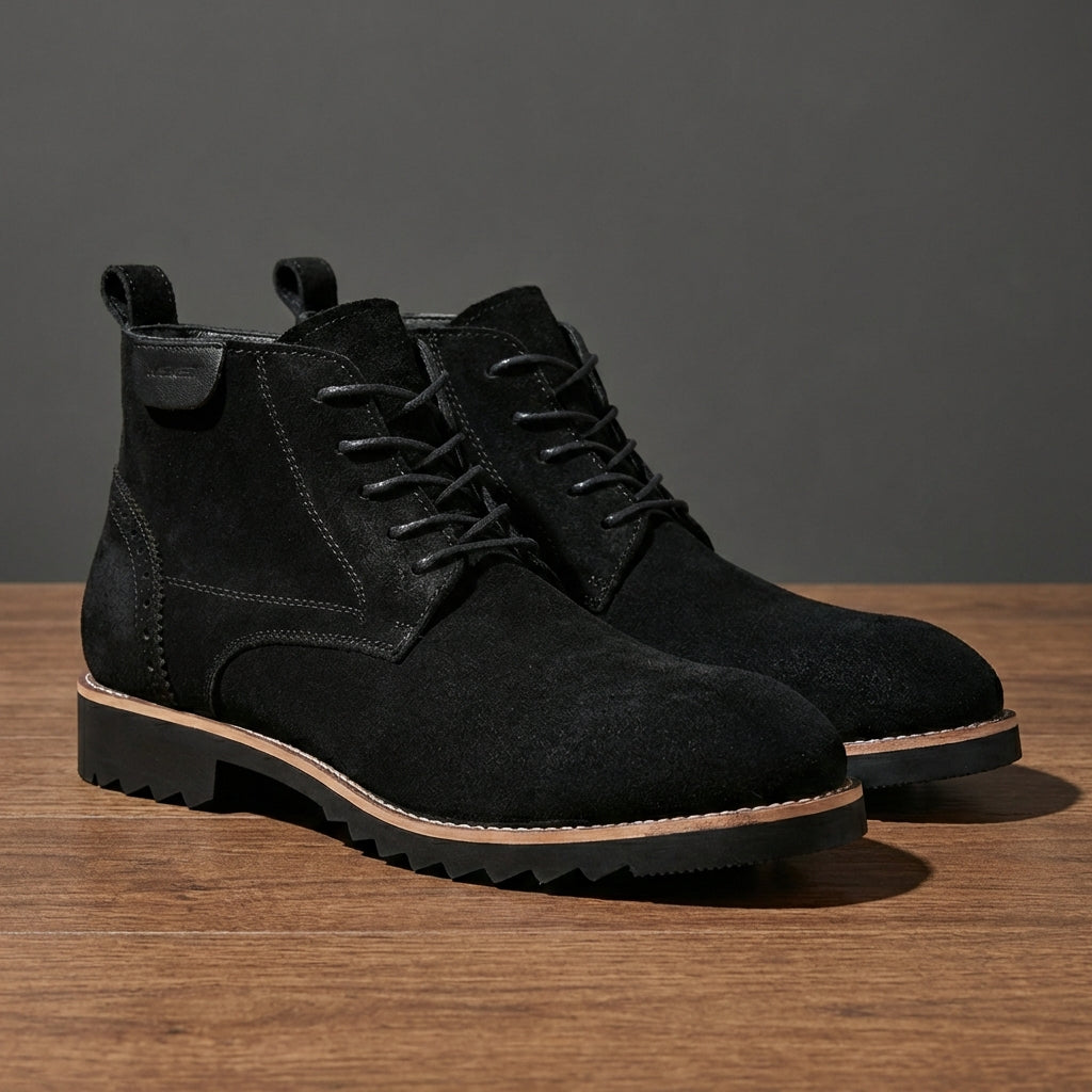 Men's stitched leather ankle boots — additional view