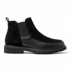 Men's textured leather chelsea boots