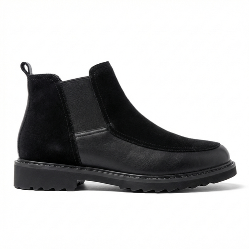 Men's textured leather chelsea boots