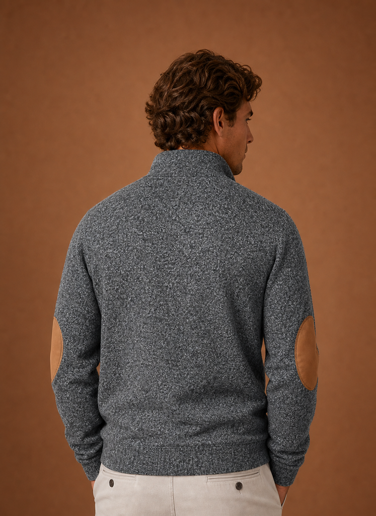 Men's mock-neck layering knit pullover — alternate view