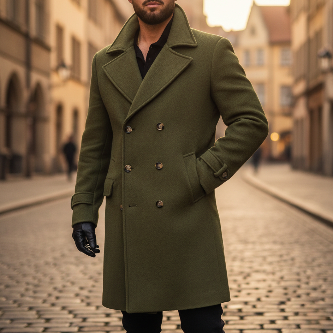 Men's classic wool winter coat — additional view