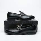 Men's bit buckle leather loafers — detail view