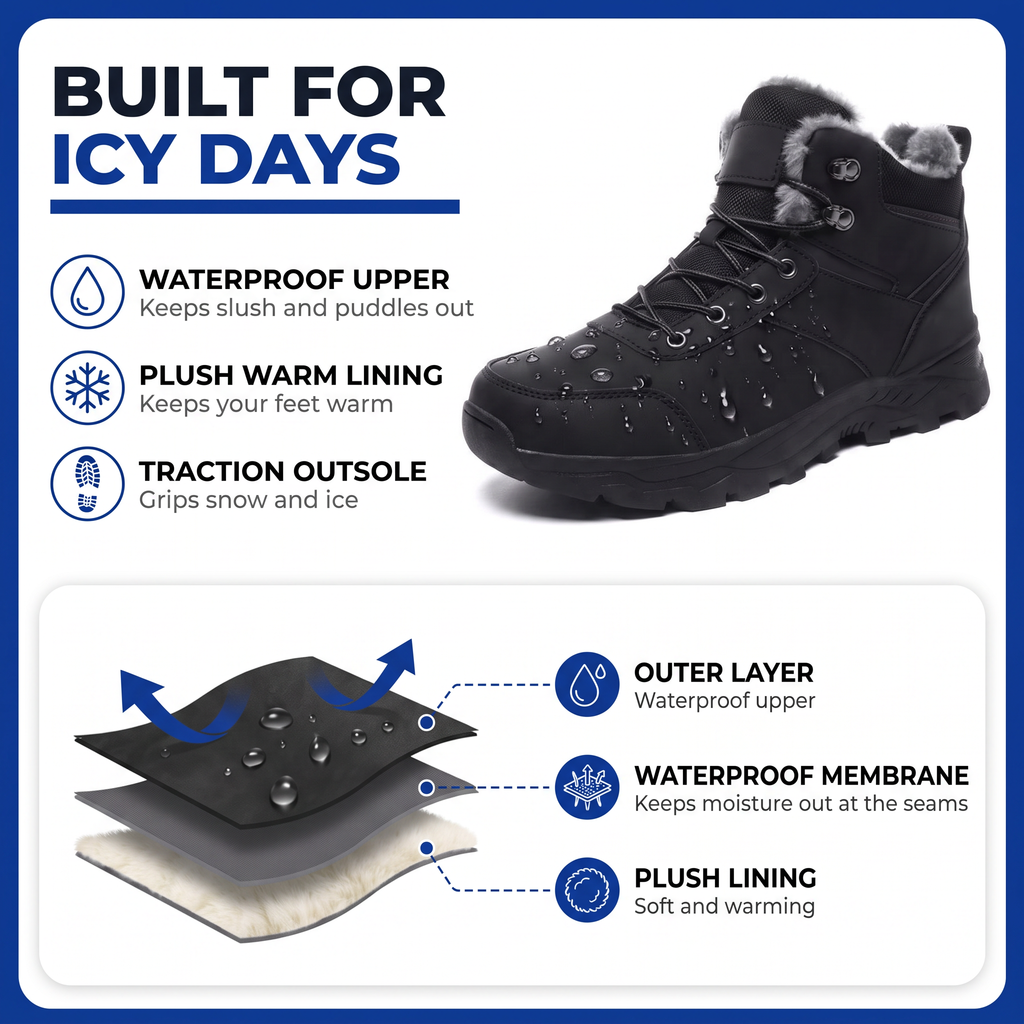 Men's insulated winter boots — alternate view