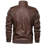 Men's stand-collar bomber jacket — detail view