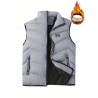 Men's quilted zip puffer vest — additional view