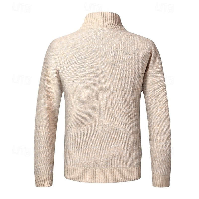 Leland | Stand-Collar Full-Zip Cardigan
