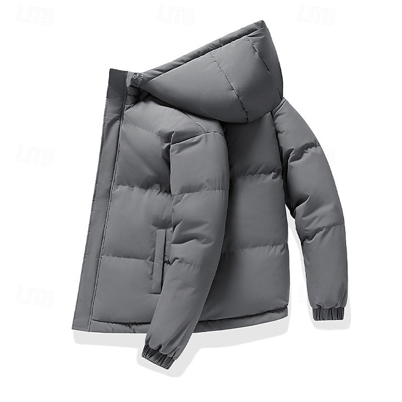 Men's thick insulated hooded puffer — additional view