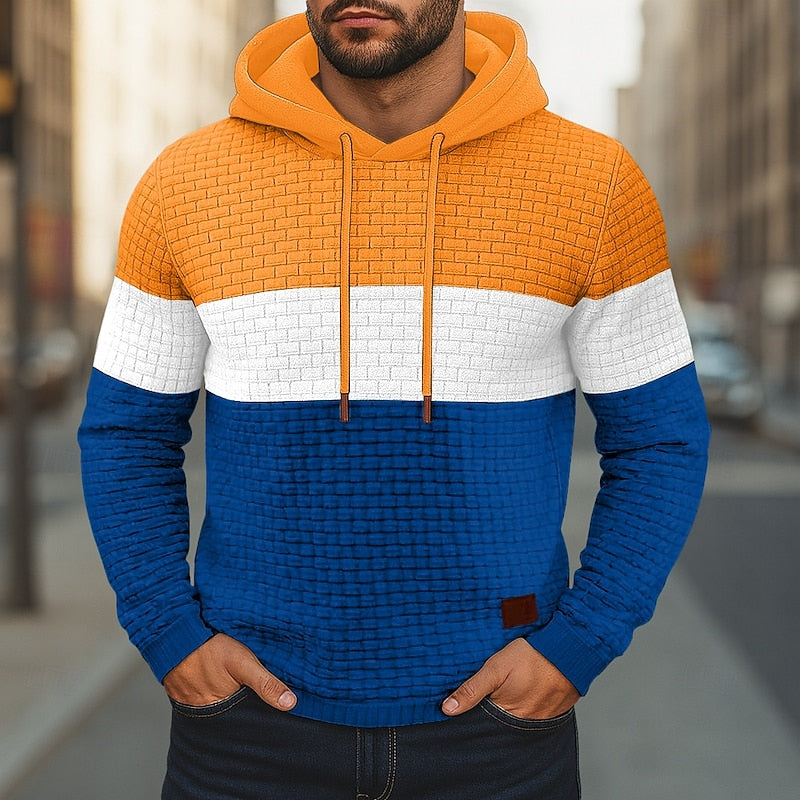 Selby | Color Block Textured Hoodie