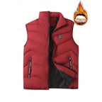 Men's quilted zip puffer vest — alternate view
