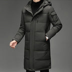 Men's hooded long winter coat — alternate view