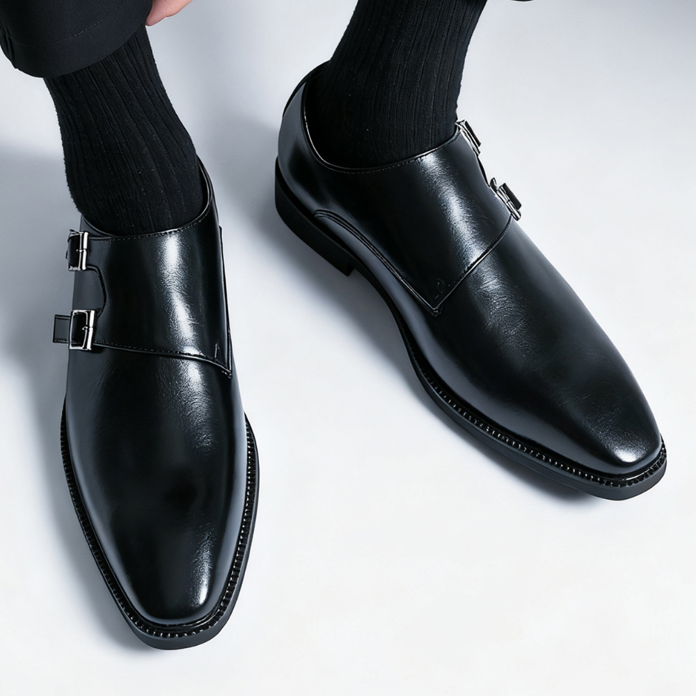 Men's monk strap leather loafers — additional view