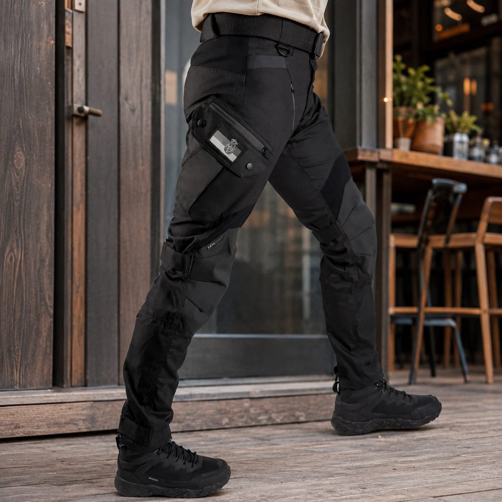 Men's utility cargo tactical pants in black