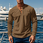 Men's ribbed long sleeve shirt — alternate view