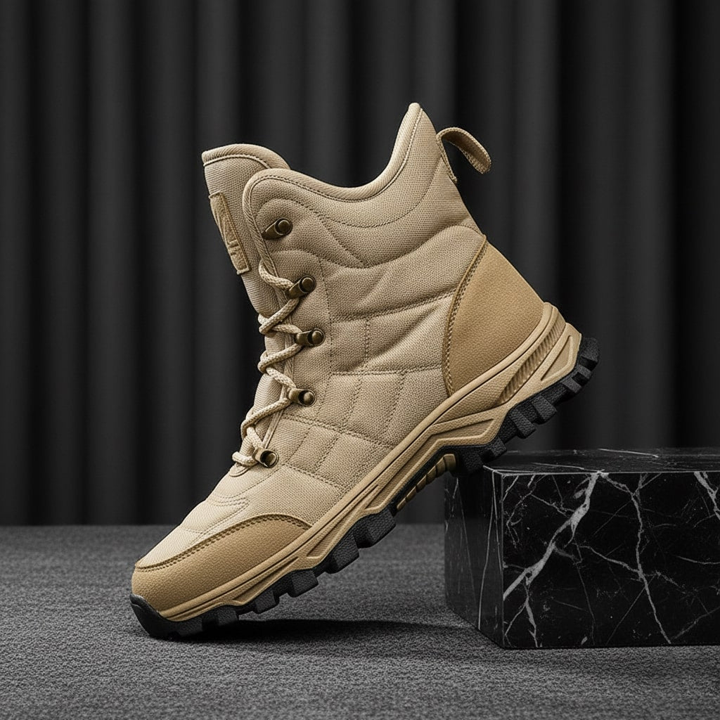 Men's insulated ankle boots in khaki