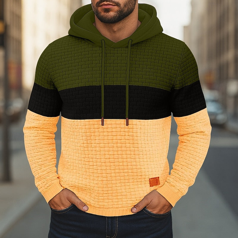 Selby | Color Block Textured Hoodie