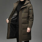 Men's hooded long winter coat — additional view