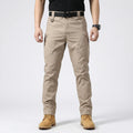 Men's tactical multi-pocket cargo pants in khaki — additional view