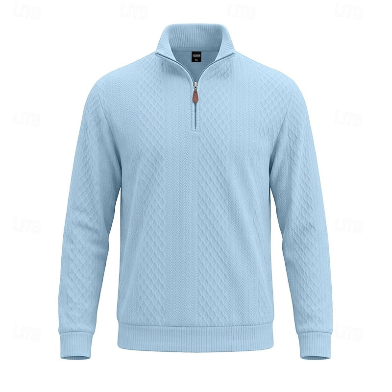 Kester | Textured Quarter-Zip Sweater