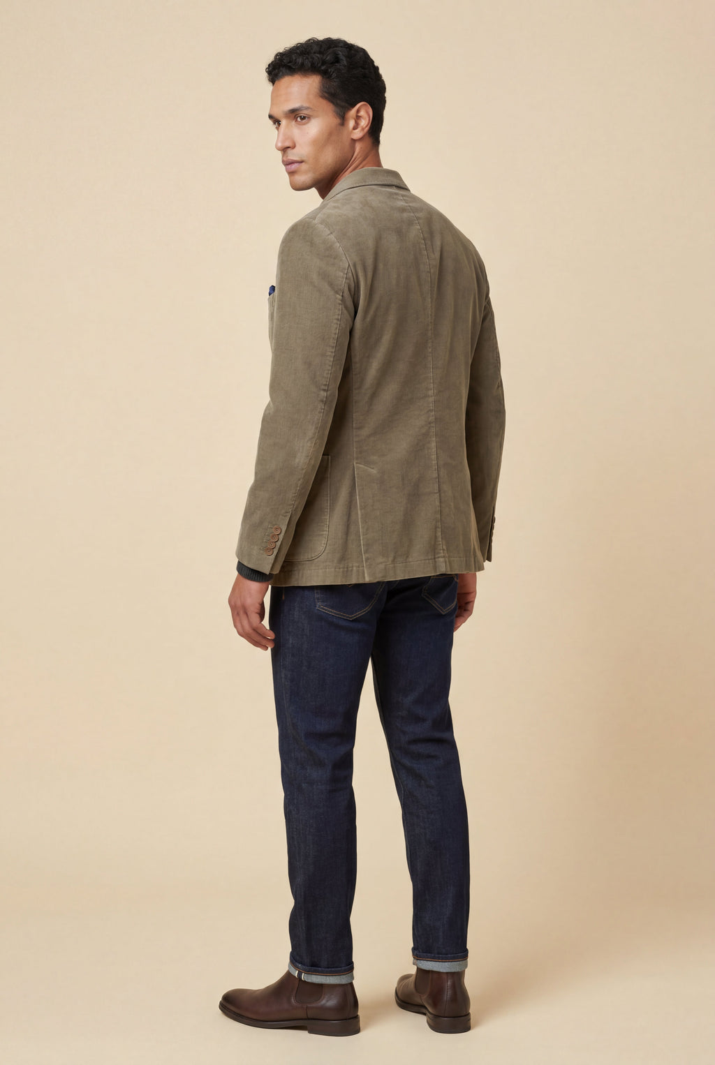 Men's single-breasted tailored blazer — alternate view