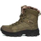 Men's waterproof fur-lined snow boots