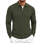 Vernon | Quarter-Zip Textured Polo Shirt