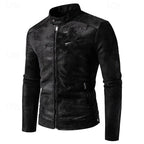 Men's stand-collar varsity jacket — additional view
