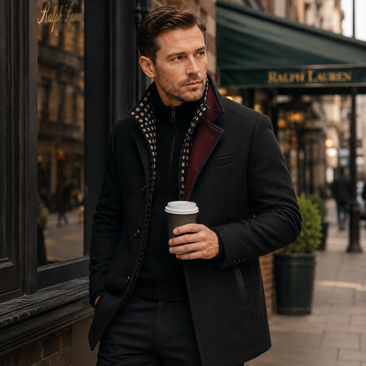 Men's stand-collar heritage trench coat — additional view