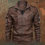Men's stand-collar bomber jacket in red