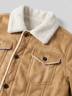 Men's slim-fit leather bomber jacket — additional view