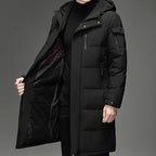 Men's hooded long winter coat — additional view