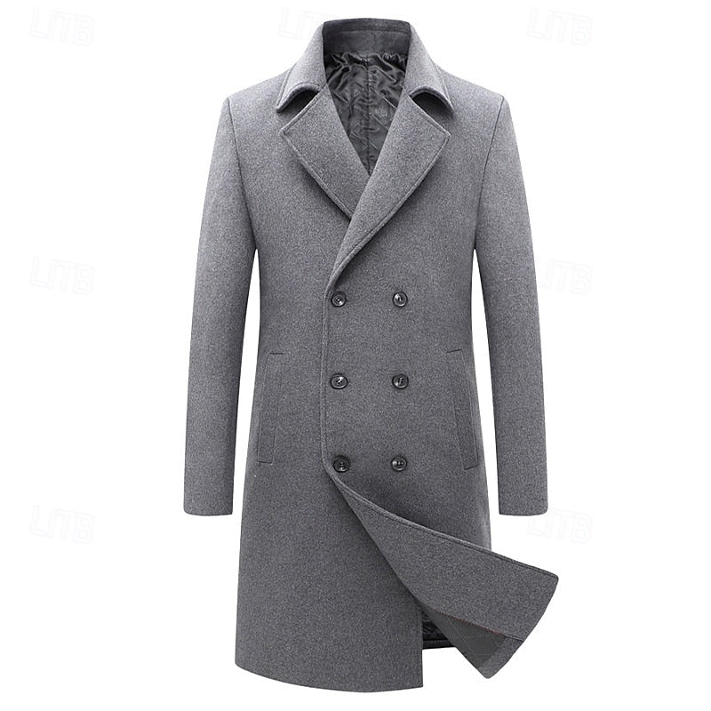 Deverell | Double-Breasted Longline Overcoat