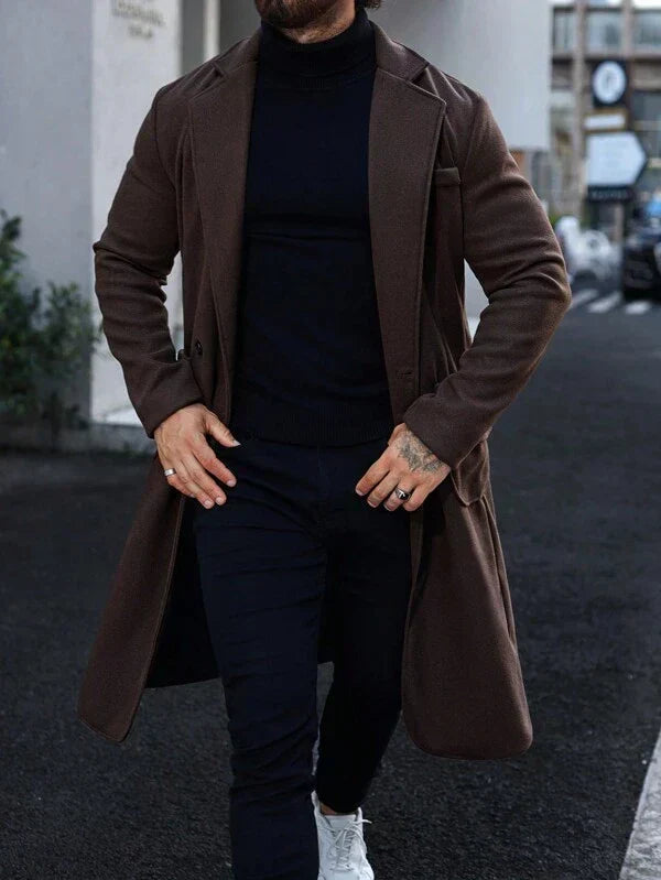 Langston | Double-Breasted Long Wool Coat
