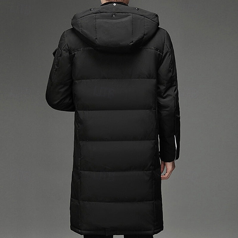 Men's hooded long winter coat — additional view