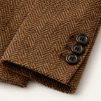 Men's single-breasted heritage blazer — detail view