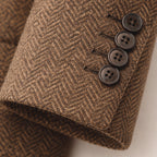 Men's single-breasted herringbone blazer — additional view