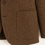 Men's single-breasted herringbone blazer — additional view
