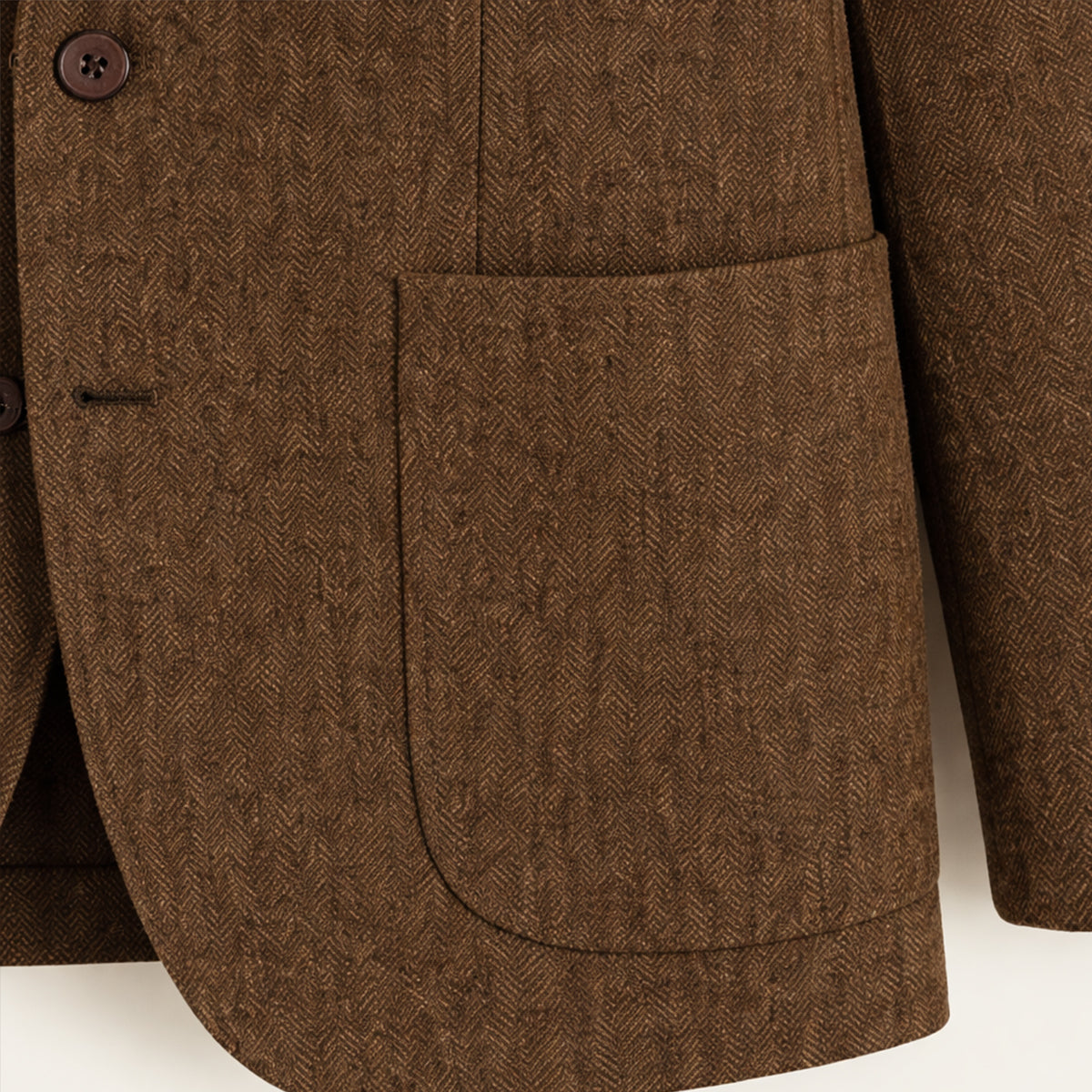Men's single-breasted herringbone blazer — additional view