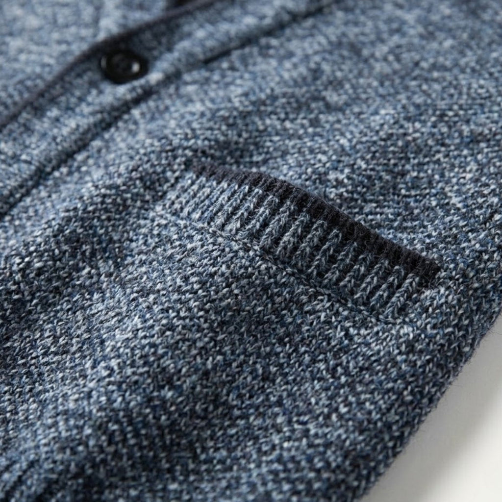Men's plaid lined button up cardigan — additional view